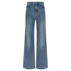 Ami Paris Blue Cotton Flared Women's Jeans